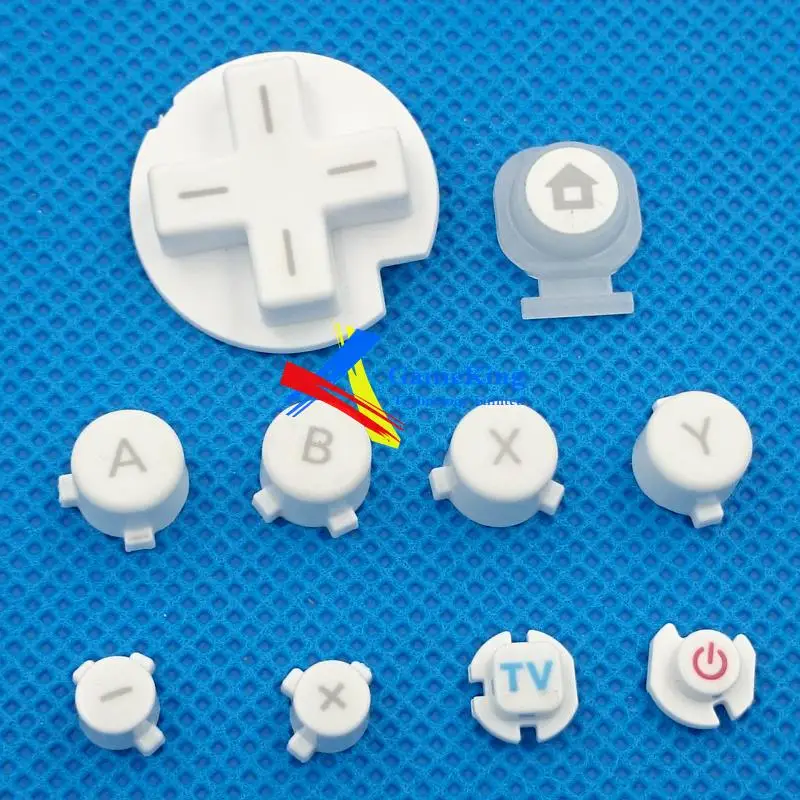 

White Original part Full set ABXY and D-pad Cross button for Wii U Gamepad Pad Replacement