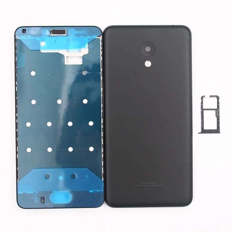 

BaanSam For MEIZU M5C M710H 5 Inch Front Frame Back Cover Battery Cover Housing Case With Power Volume Buttons+SIM Card Tray