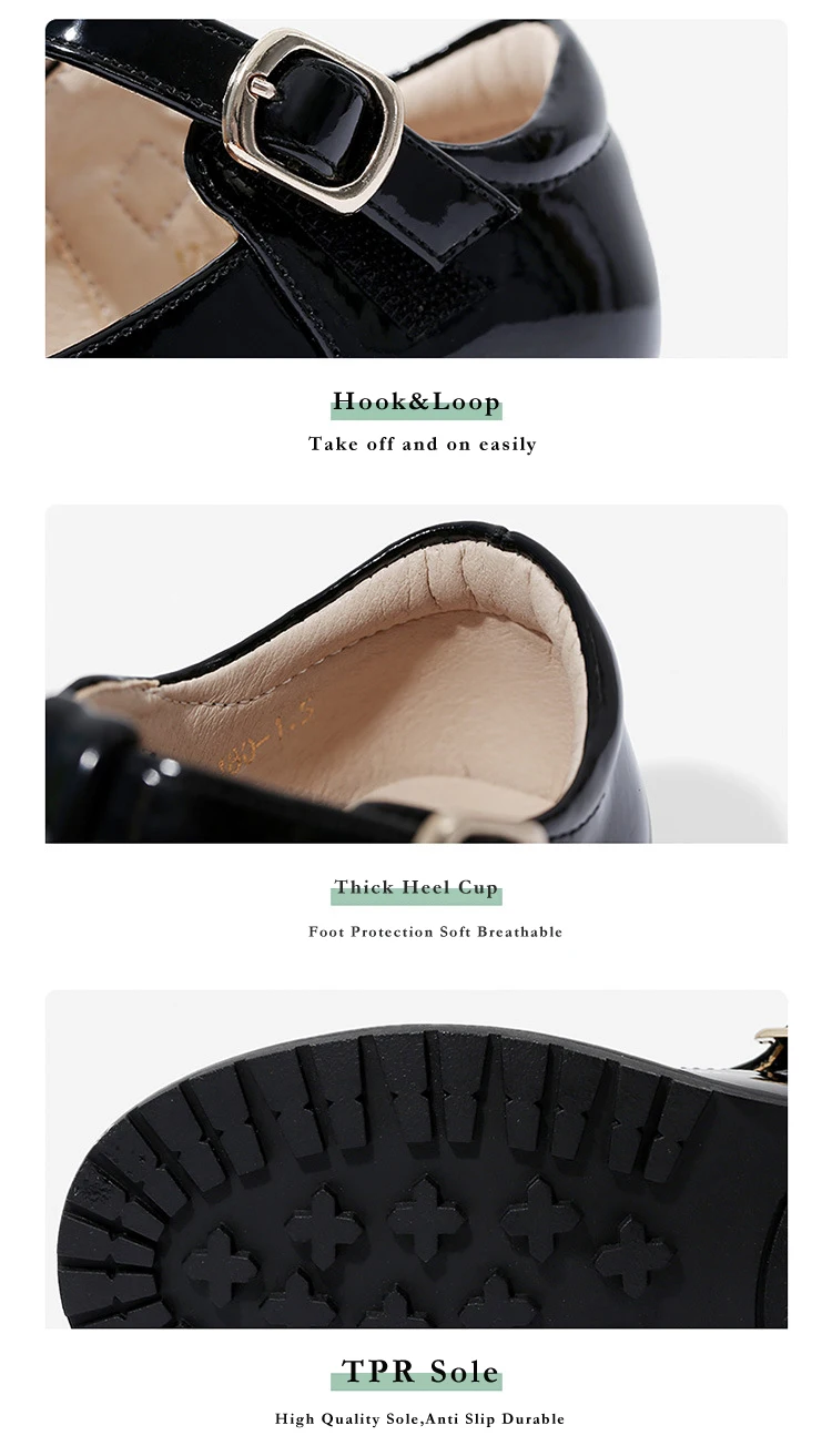 Snoffy/обувь принцессы из натуральной кожи для девочек; Цвет Черный; коллекция года; детская Праздничная обувь; свадебные туфли на высоком каблуке для девочек; TX295