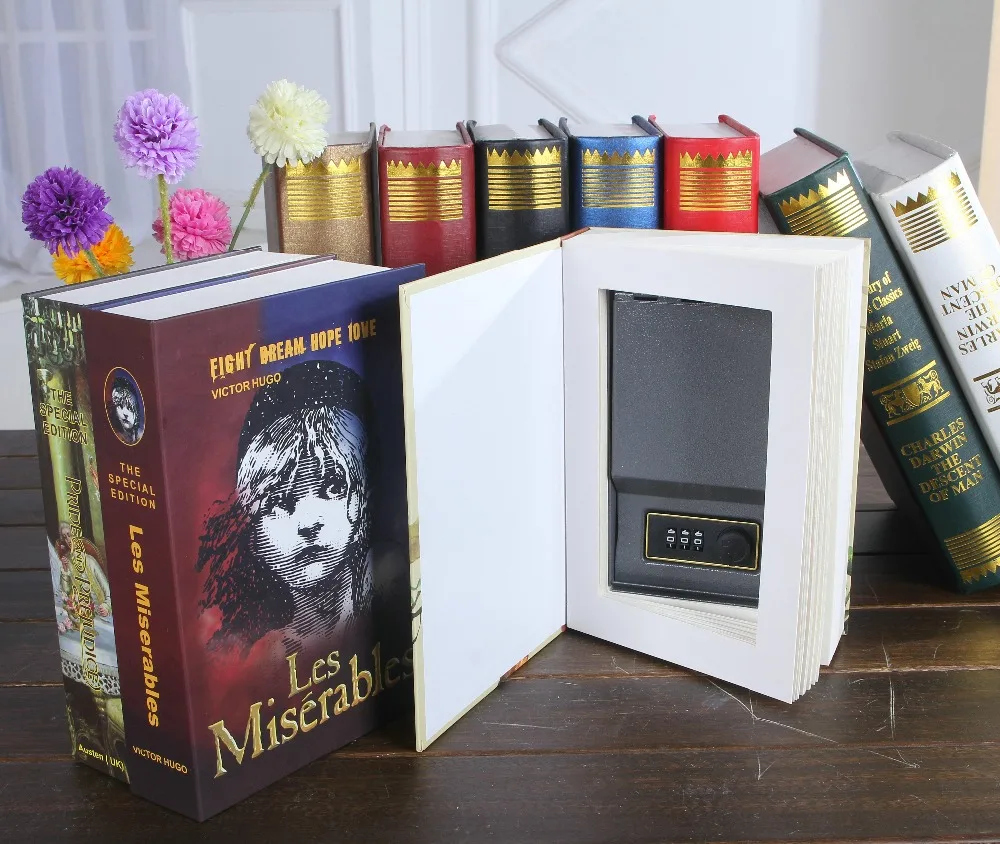 New Design Dictionary Secret Book Piggy Bank Money Hidden Secret Security Safe Lock Cash Money Jewellery Locker Box with KeyLock