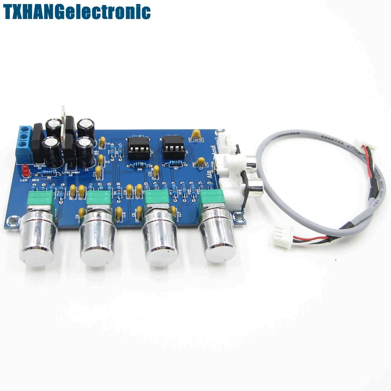 NE5532 Stereo Pre-amp Preamplifier Tone Board 12-24V AC Amplifier Board (4)