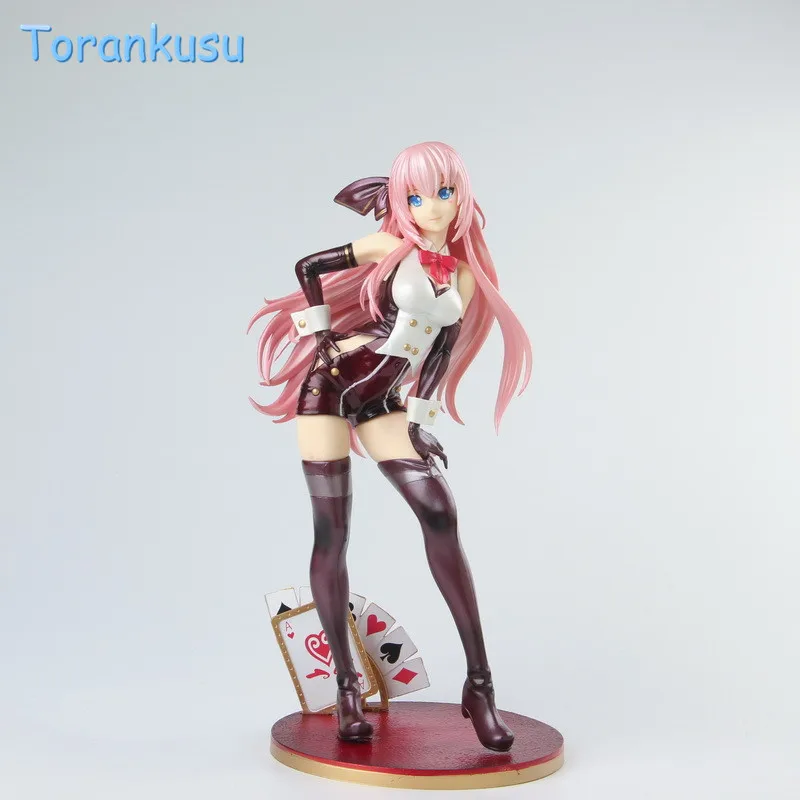 

Hatsune Miku Anime figure Miku Motorcycle PVC Toy Figures Vocaloid Hatsune Lucas Tempt luka Cards Rabbit Ear Poker pink hair