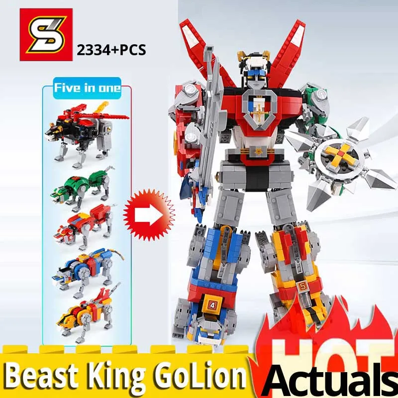 

voltron 21311 16057 Robot King 5 in 1 legoinglys iedas 2334PCS Building Blocks Bricks Toys for Children birthday christmas Gifts
