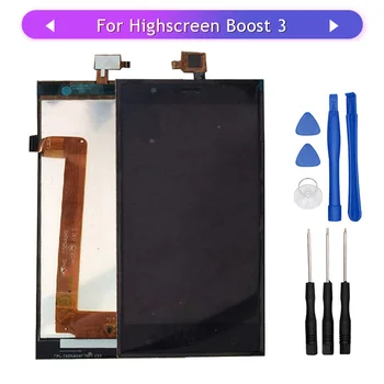 

3pcs For Highscreen Boost 3 LCD Display Touch Screen Assembly for Boost3 Glass Digitizer Touch Sensor with free tools