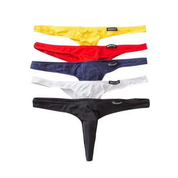 

Wholesale 5PCS Sexy Men G-String Briefs Lingerie Breathable Underwear Proboscis Briefs Modal Pants Underpant Sexy Underwear
