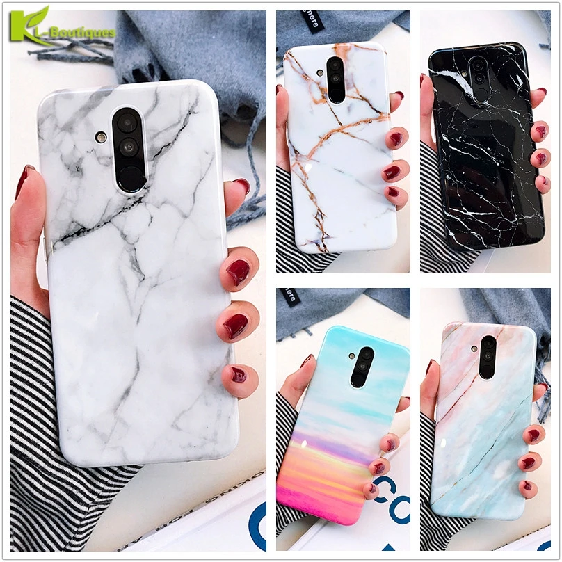 

Huawei Mate 20 Pro Soft Marble Case on For Huawei Mate 20 Lite Cover for Huawei Mate 20 Etui Fundas Capa Silicone Phone Cases