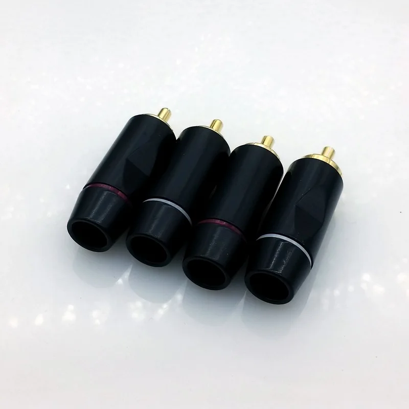 Позолоченный разъем RCA профессиональный динамик устройства A/V 4 шт./лот|connector amp|rca