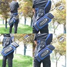 4 Tubes Hunting Archery Quiver Compound Bow Arrow Quiver Or Recurve Bow and Arrow Bag Hunting Case Archery Arrow Quiver Blue camo archery bow pocket arrow bag recurve bow case soft plush fabric to protect recurve bow armguard arrow puller tools
