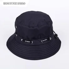 Женская шляпа-ведро, шляпа-Панама в стиле хип-хоп, рыбацкая шляпа Панама, Bob chapeau, чистый цвет, хлопок, брендовая, популярная Летняя мужская