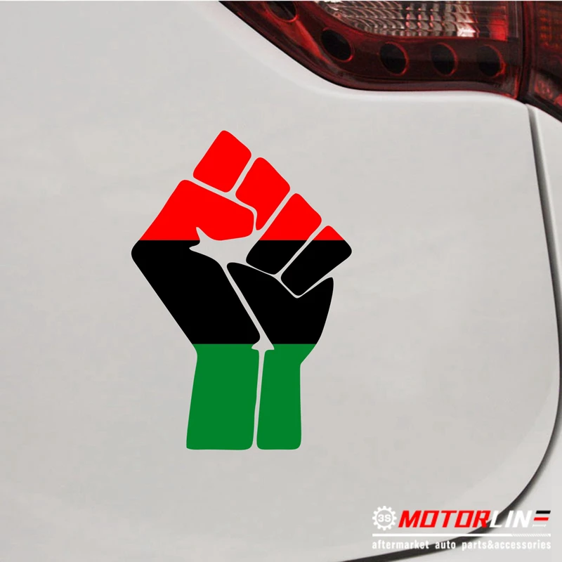 

Africa Pan African Flag Fist Decal Sticker Car Vinyl pick size