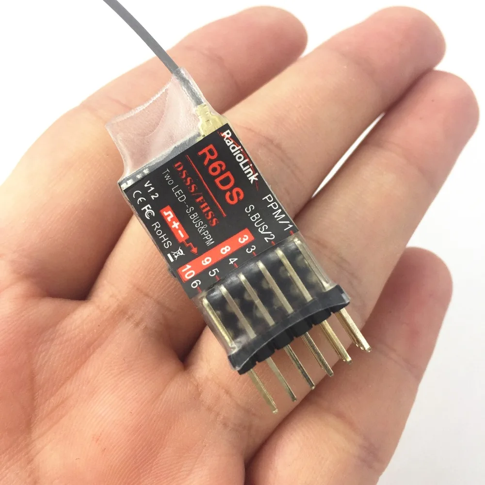 (Модернизированный R6D) Radiolink R6DS 6 CH 2 4 ГГц приемник DSSS для передатчика AT9 и AT10|receiver
