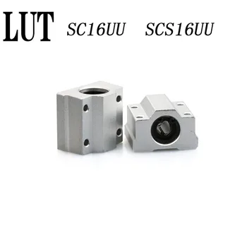 

High quality 2pcs/lot SC16UU SCS16UU 16mm Linear Ball Bearing Linear Motion Slide Block CNC Router factory direct