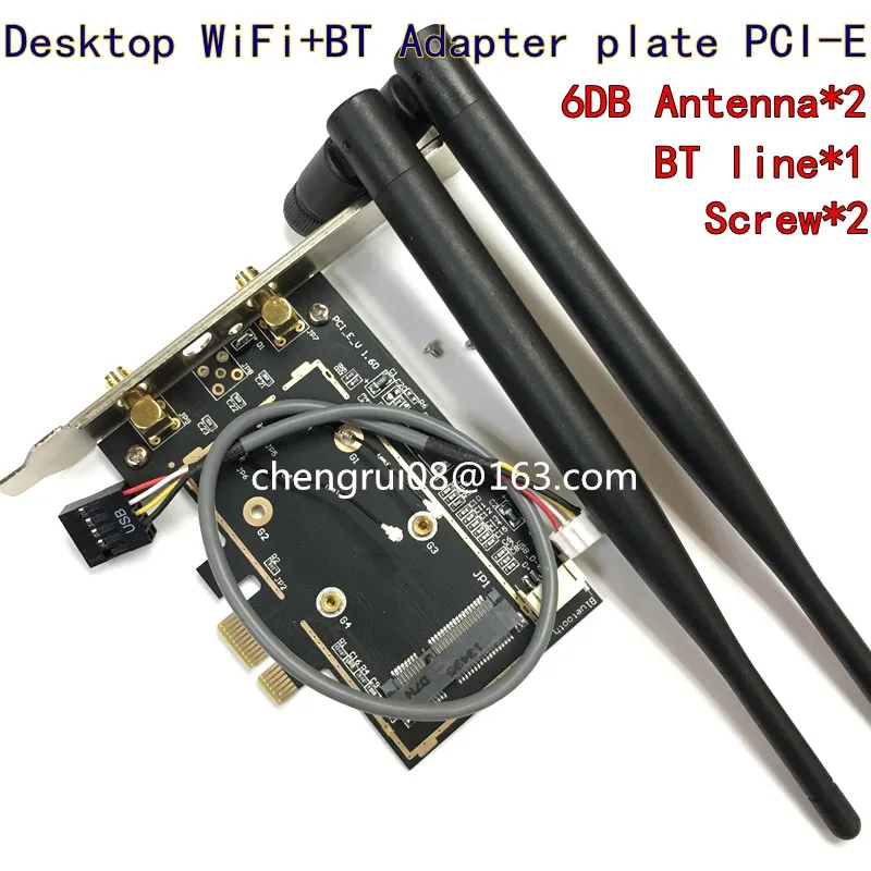 BCM94331 BCM94360CD BCM943602CDP WLAN 카드-데스크탑 PCI-E PCIe PCI Express 1X 16X WIFI 카드용 변환기 어댑터