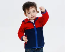 2-8Y New Autumn Winter Boys Kids Coats Long Sleeve Hooded Collar Zipper Fleece Warm Jackets for Boys Girls KW-1634-1