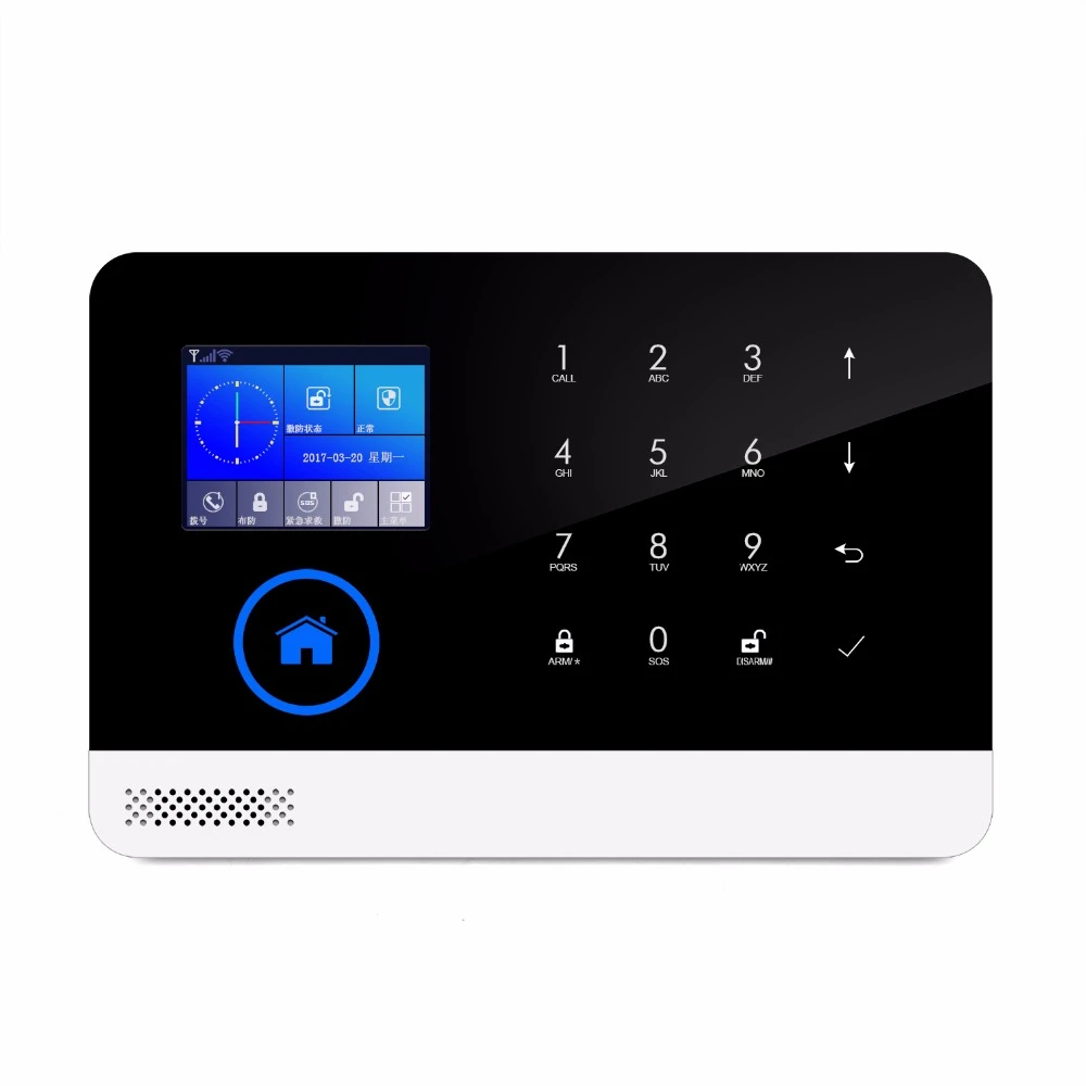 SmartYIBA GSM Home Alarm System Wireless Wifi GPRS App Remote Home Security Residential Alarm with Camera Audio Chat SMS Alert