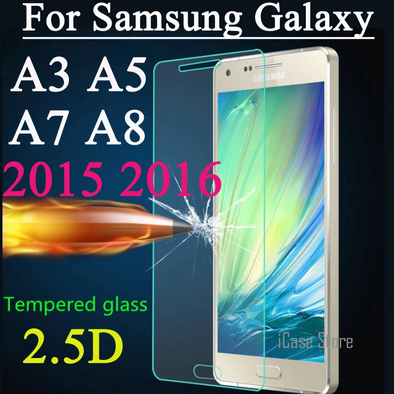 

Toughened Glass Screen Protector For Samsung Galaxy A3 A3000 A5 A5000 A7 A8 2015 2016 Tempered Glass Explosion Proof Film