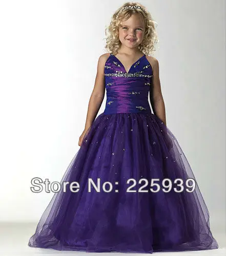 Flower Girl Dress Purple Maxi