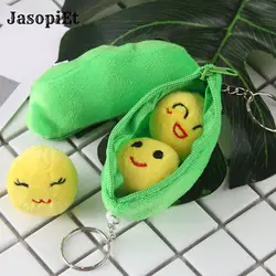 JasopiEt милая плюшевая игрушка кукла овощи горох (9 см) мягкая плюшевая игрушка с см 3 см Emoji брелок плюшевая Подвеска сумка аксессуары подарок