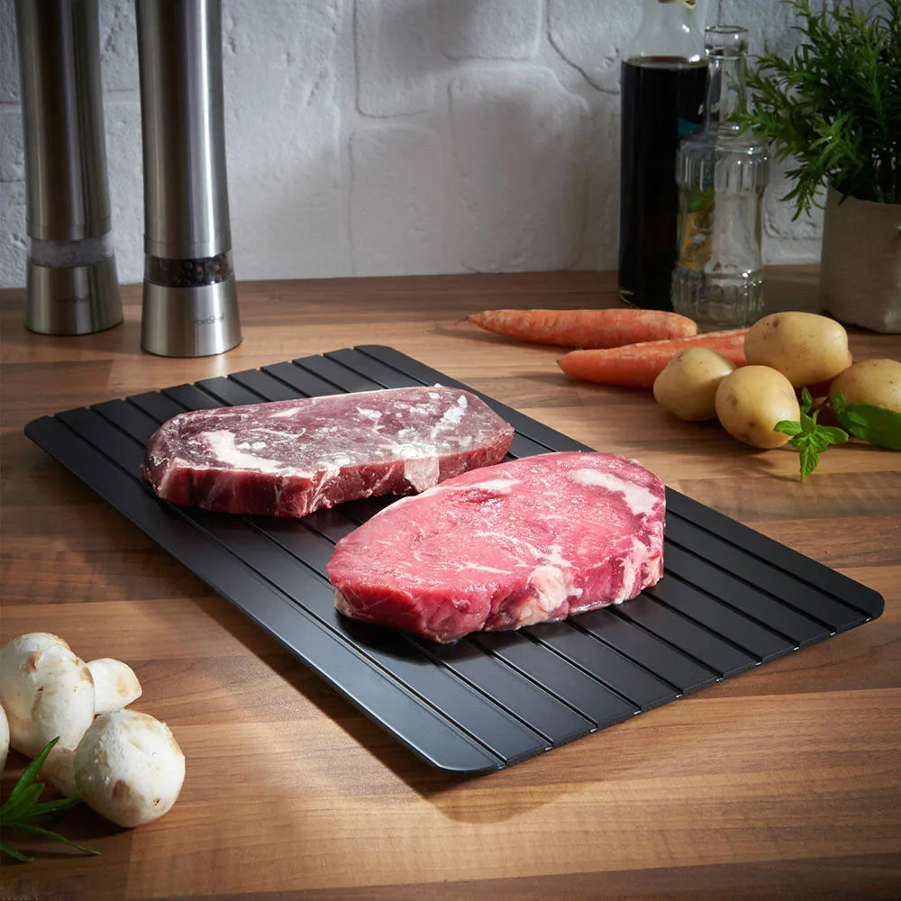 Hot Fast Defrosting Tray Kitchen The Safest Way to Defrost Meat or Frozen Food Microwave Thaw Frozen