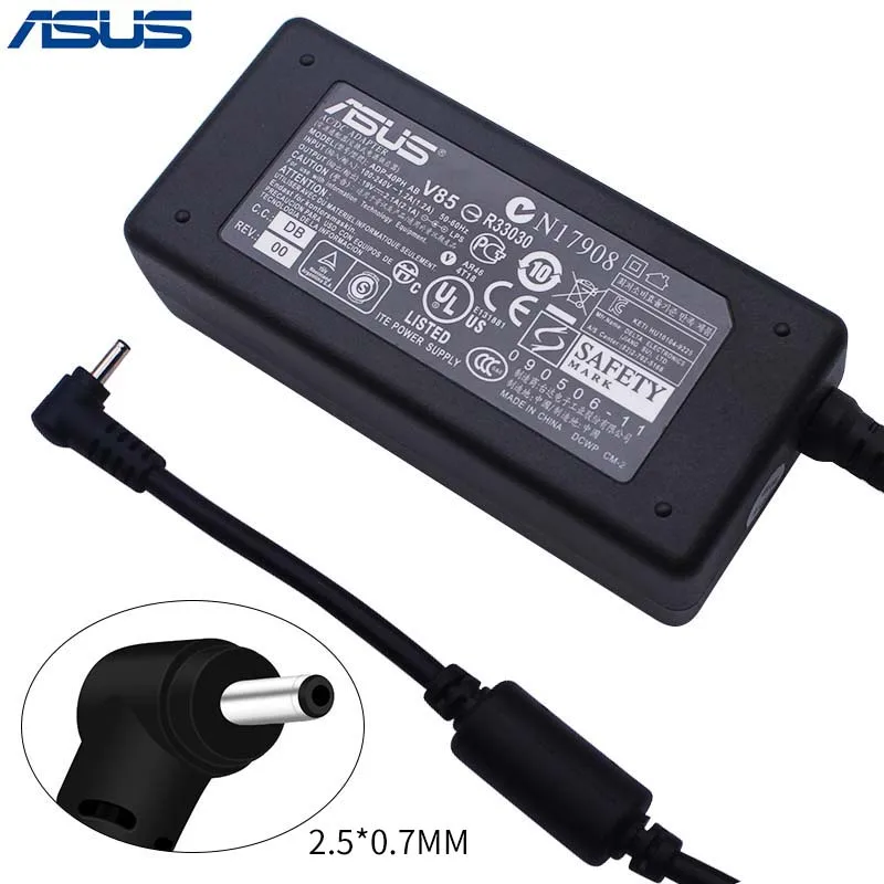 ASUS AC ноутбук адаптеры питания путешествия зарядное устройство для ASUS 2,5 мм * В 0,7 мм 19 в 2.1A 40 Вт ADP-40PH AB Питание Зарядное устройство