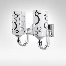 Со стеклянным колпаком Настенные светильники Современные европейские 2 огни E27 светодиода мощностью 3 Вт Гостиная лампа для ресторана коридор лампа