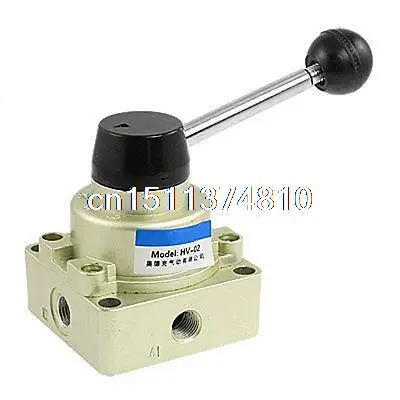 

Pneumatic Air Control 3 Positions 4 Ways Hand Metal Lever Valve