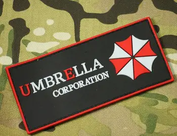 

Big PVC UMBRELLA Tactical Patch 3D Rubber Hook And Loop Emblem Military Morale Armband Army Badge 10pcs