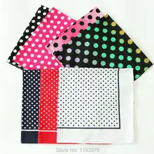 Красный, белый темно-синий черный горошек хлопок банданы Для мужчин платок Женская головная повязка на голову шейный платок TJ9008