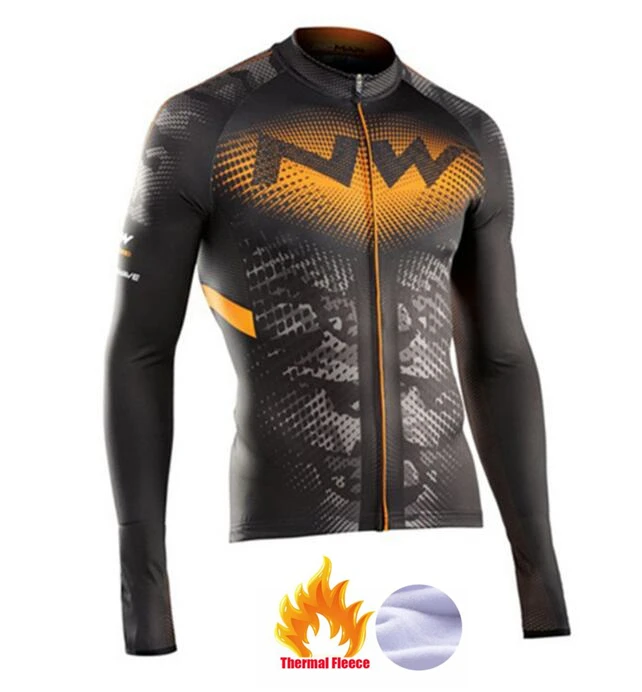 NW профессиональная командная велосипедная куртка, зимняя теплая флисовая Джерси для велоспорта, теплая велосипедная куртка Northwave - Цвет: Pic Color14