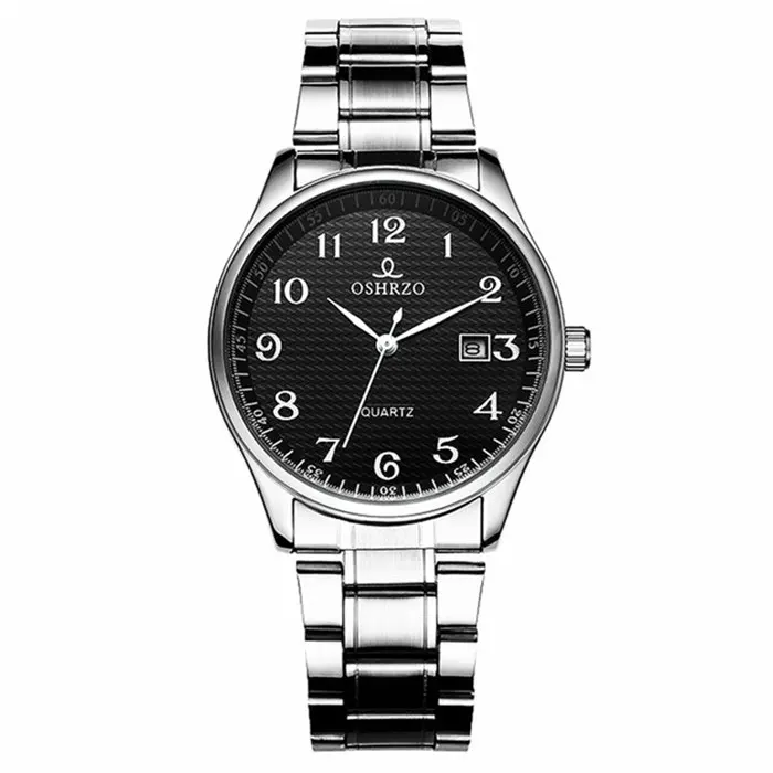 men black Новые часы мужские роскошные Брендовые мужские спортивные часы водонепроницаемые полностью из нержавеющей стали кварцевые мужские часы пара Relogio Masculino - Цвет: men black