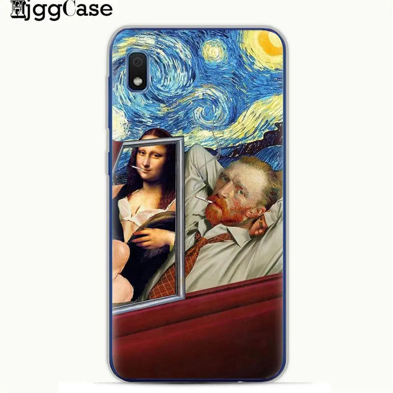 Веселые Чехлы Mona Lisa для Samsung A10 A20 A30 A50 A70 A6 A8 A7 A9 S10 S10e Plus 2018 чехол телефона из ТПУ с