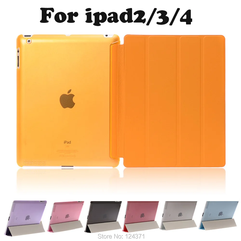 For Apple Ipad 2 3 4 9.7Inch Case Magnetic Flip Leather Case For New Ipad3 Ipad4 PU Smart Stand Holder Cover +Free Screen Film