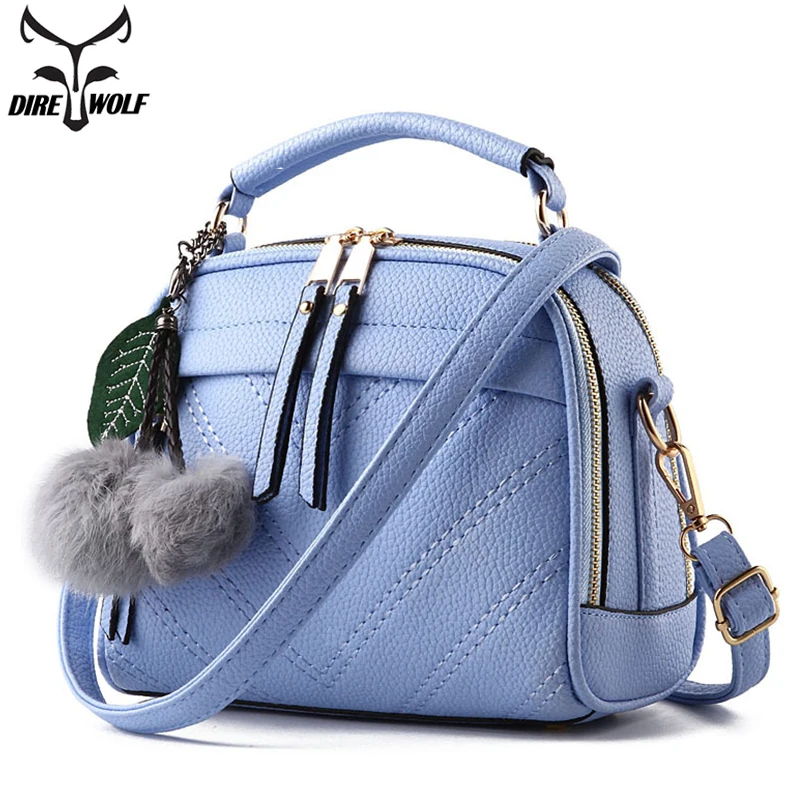 

Women Fashion Messenger Bags Lady Cute Ornaments Handbags Girls Shoulder Bag Bolsas Gray Pink Black Blue Beige Sac A Epaule