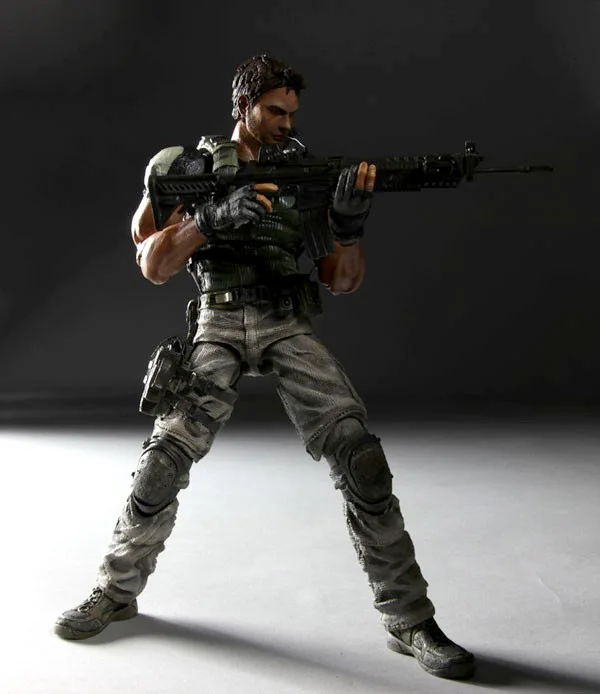 

NECA PLAY ARTS KAI Biohazard 5 Resident Evil 5 Chris Redfield PVC Action Figure Collectible Model Toy 25cm