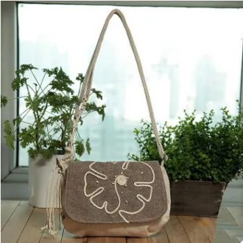 

New Fashion Gifts Appliques canvas Lady Small bag!All-match Shopping Shoulder&Crossbody bags Versatile Appliques Cover Handbags