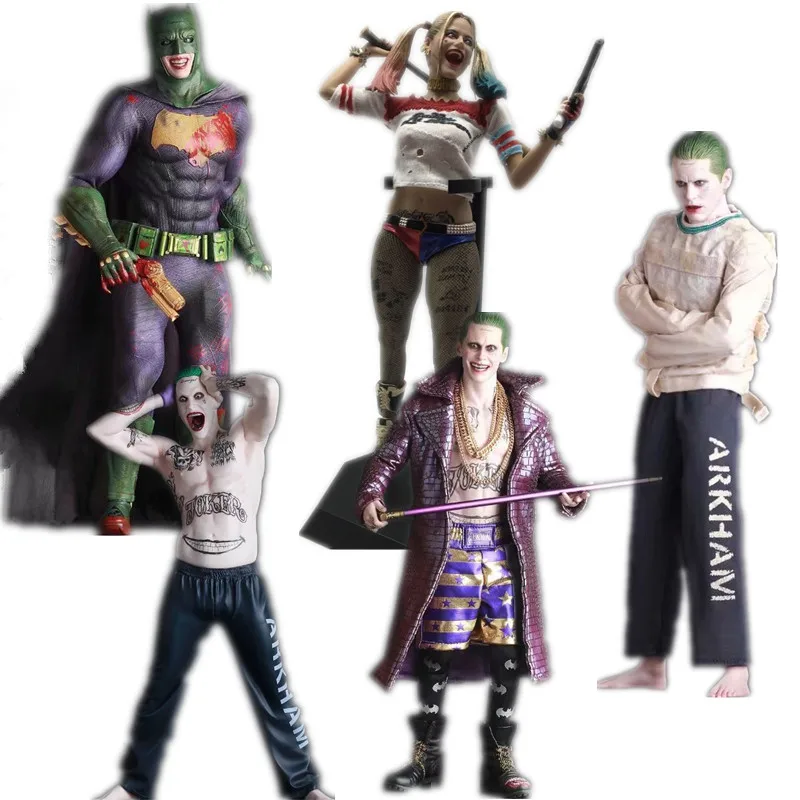 

Movie Crazy Toys Suicide Squad Harley Quinn and The Joker Batman Imposter Version Collectible Model Toy Gift Figure 30cm