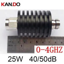 25 W 0-4 Ghz N male to N female DC-4Ghz 40/50 db антенный ввод соединитель коаксиальный разъем аттенюатор Телеком часть 25 W аттенюатор