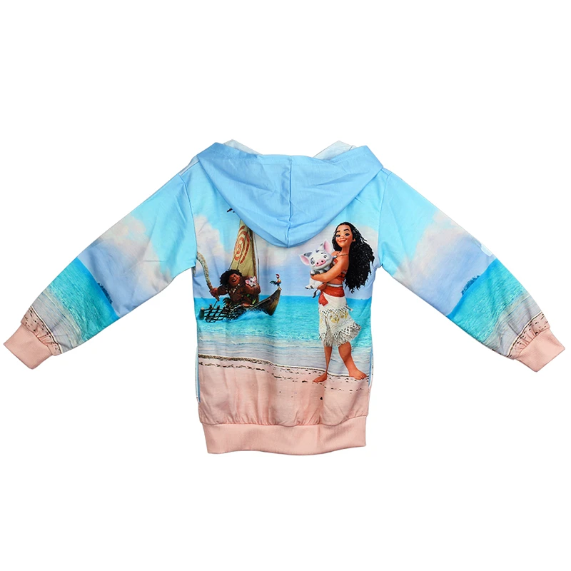 Новинка года, футболка с моаной для девочек, одежда для маленьких мальчиков, толстовки с изображением океана, детская одежда, Детская Хлопковая футболка с капюшоном