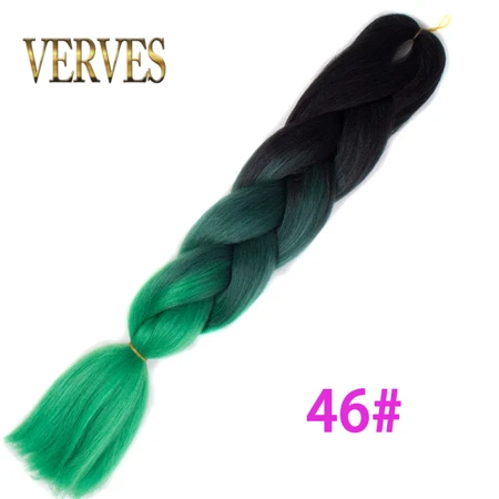 P2/350 VERVES, Омбре, плетение волос, 100 г/шт., 24 дюйма, 1 шт., синтетический, три, два тона, тепловое волокно, вязанное крючком, огромные косы, наращивание волос - Цвет: P2/350