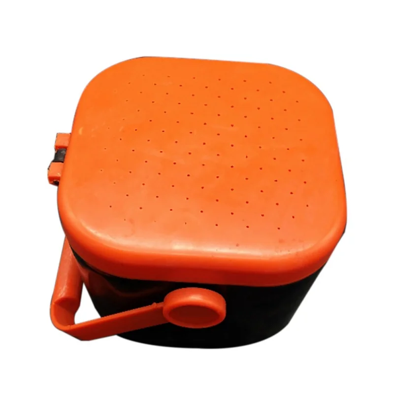 

Fishing Tools Red Worm Box Double Earthworm Box Small Fishing Accessories Carrying Convenient Bait Box