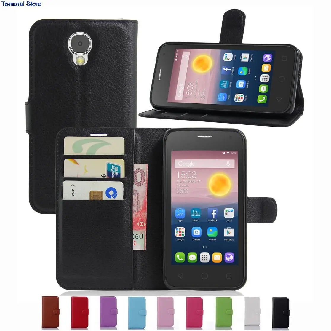 Супер искусственная кожа Coque Carcasa для Alcatel Pixi 4 (5.0 дюймов) 5.0 ''ot5010d флип чехол из