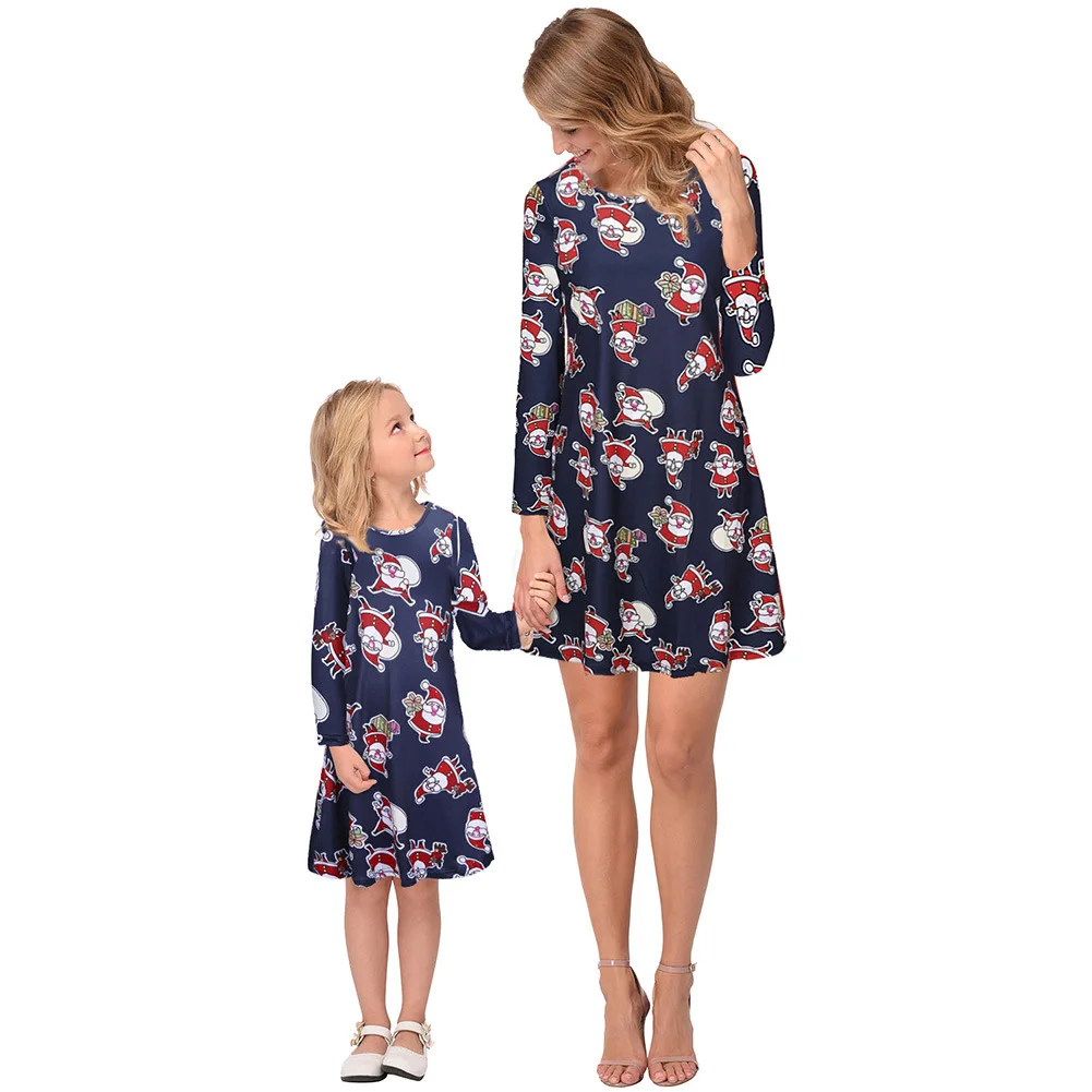 Платья для мамы и дочки; одежда «Мама и я»; осеннее платье для женщин и девочек; Семейные рождественские пижамные комплекты; Семейные комплекты - Цвет: Style Twenty One