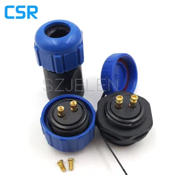 

SP2110, No need welding, 2-pin power cable connector, Waterproof connector plug socket, panel mount 21mm, IP68, LED connectors