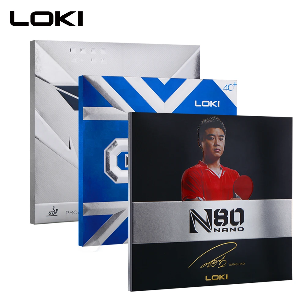 Koop LOKI Hoge Kwaliteit Professionele Rode Tafeltennis Rubber Pips In Zwart Ping Pong Rubber Spons voor Snelle Aanval Loop controle