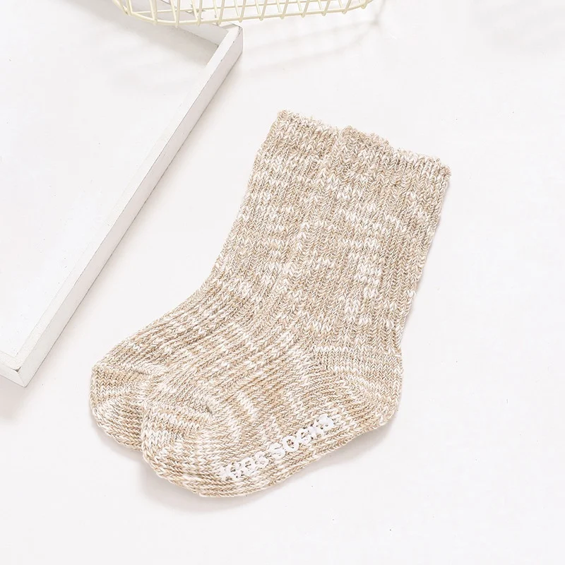 Нескользящие носки-тапочки для маленьких мальчиков и девочек зимние толстые носки для малышей мягкие носки для детей, для малыша младенца новорожденного, детская одежда