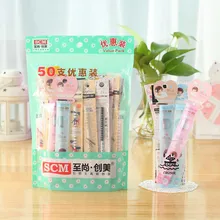 [SCM] YH-50 Заправка для гелевой ручки 50 шт микс черные, голубые чернила 0,35 мм/0,38 мм/0,5 мм случайный микс