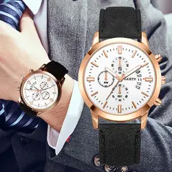 2019 Relogio Masculino часы мужские модные спортивные PU кожаный ремешок часы циферблат украшения кварцевые наручные часы для деловых людей Reloj Hombre