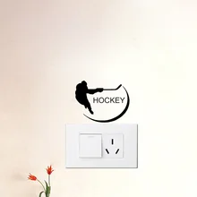 HOCKEY PLAYER Vinyl Switch Stickers Funny Removable Wall Stickers Home Decor Living Room A2130