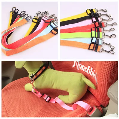 suef 1pc 5 color pet safety belt dog retractable leash pet lead belt dog car safety accessories@1