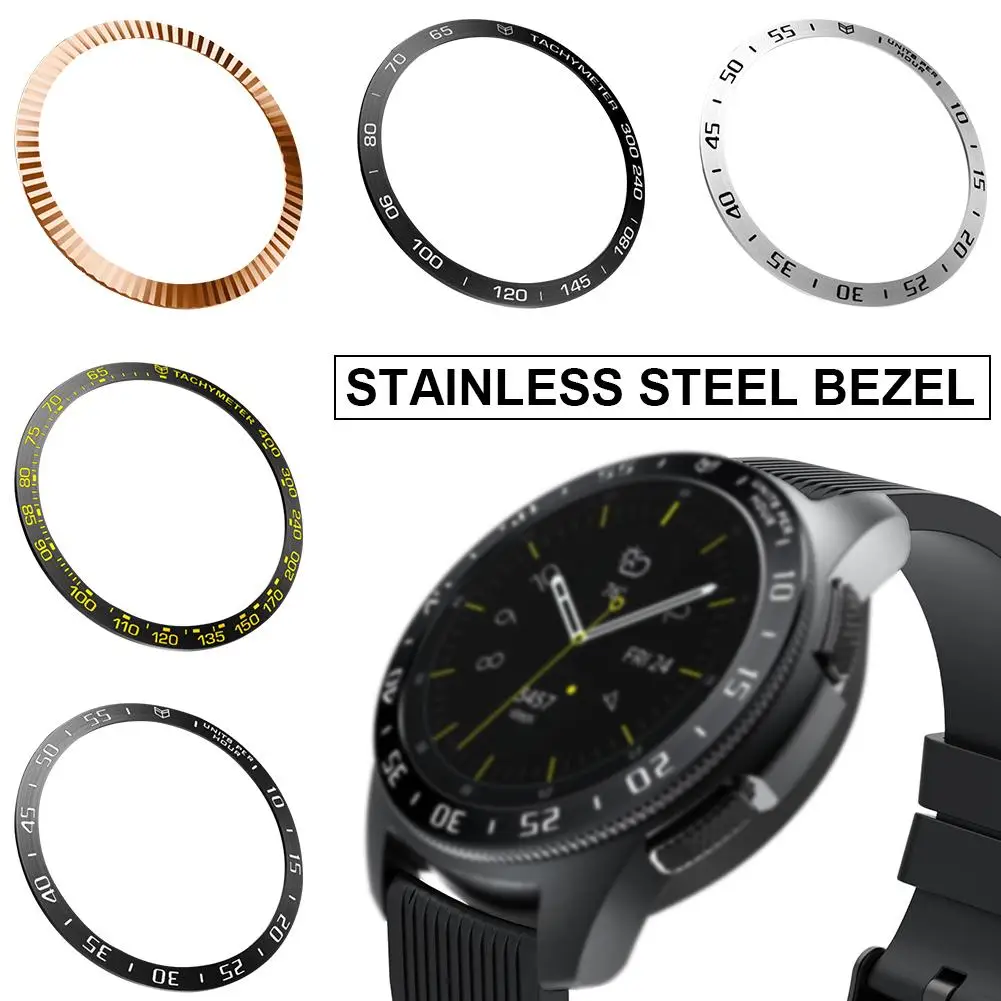 

Newest Smart Watch Metal Bezel For Samsung Galaxy 46mm 42mm Adhesive Anti Scratch Watch Bezel Ring Cover